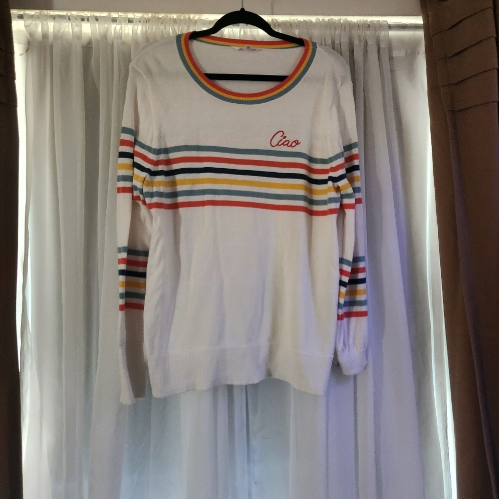 Ciao sweater striped chest funcolors xxl